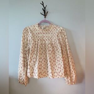 WAYF Long-sleeve Floral Blouse L